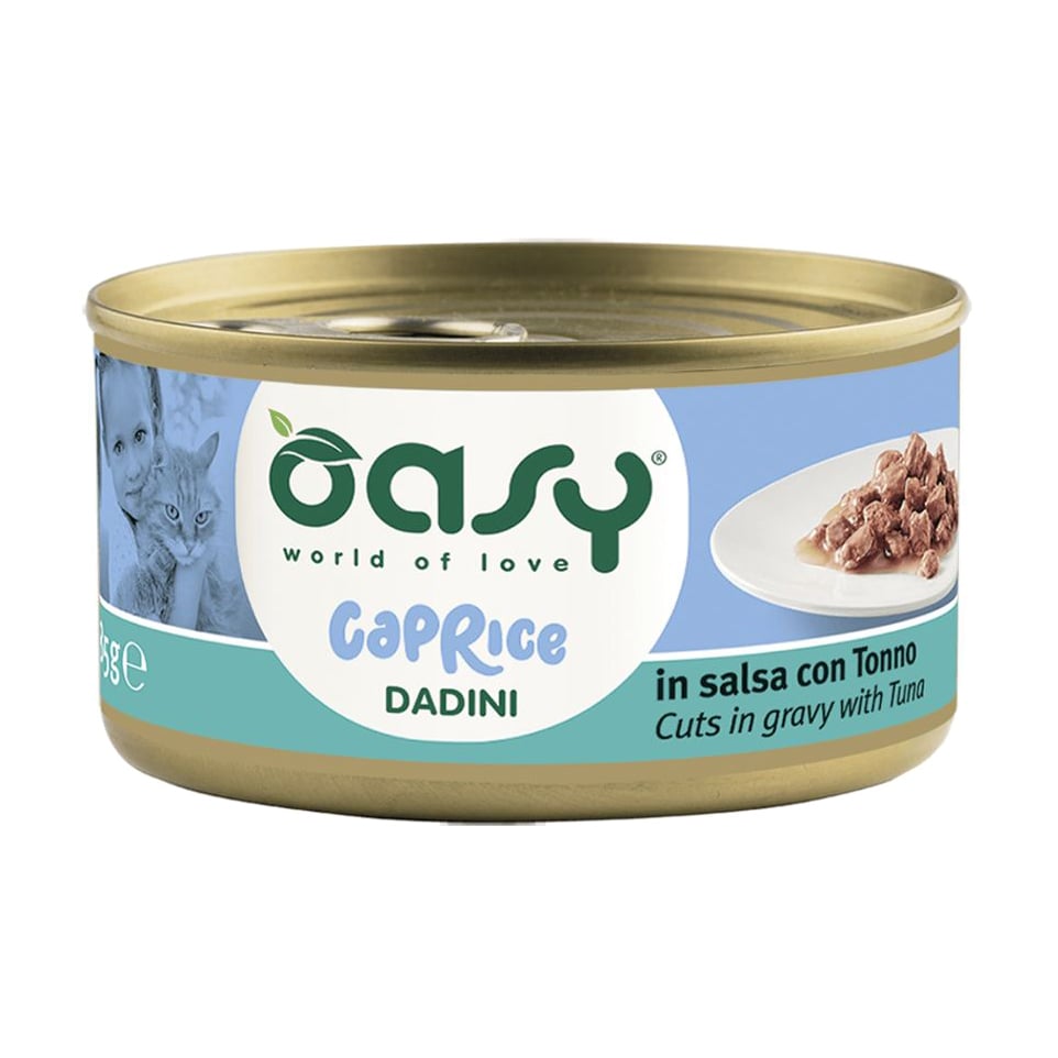 Вологий корм для котів Oasy Caprice Dadini з тунцем, 85 г